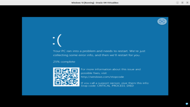 Windows 10 Screen of Death